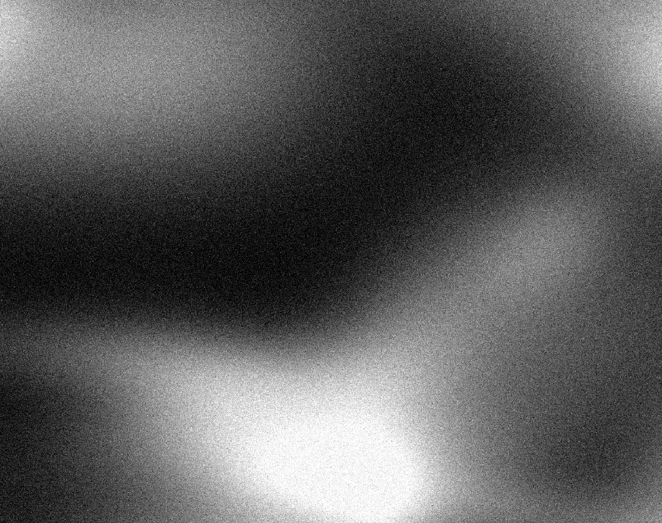 a gray and white image with different 'humps' of darker and lighter colors; it's kind of grainy